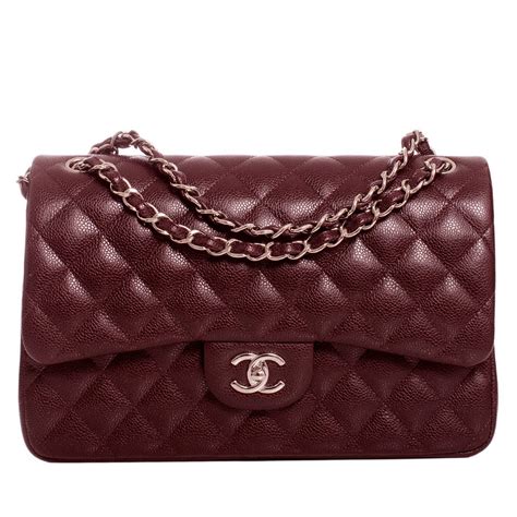 burgundy color chanel bag|Chanel burgundy flap bag.